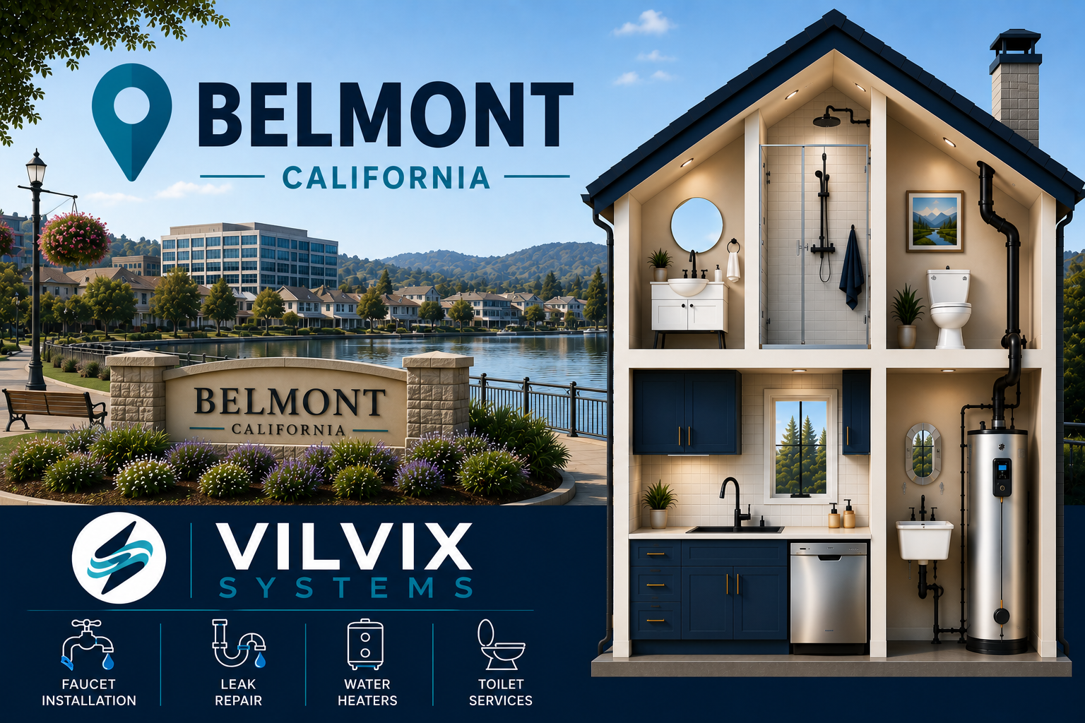 Plumbing Services in Belmont, CA by VILVIX Systems