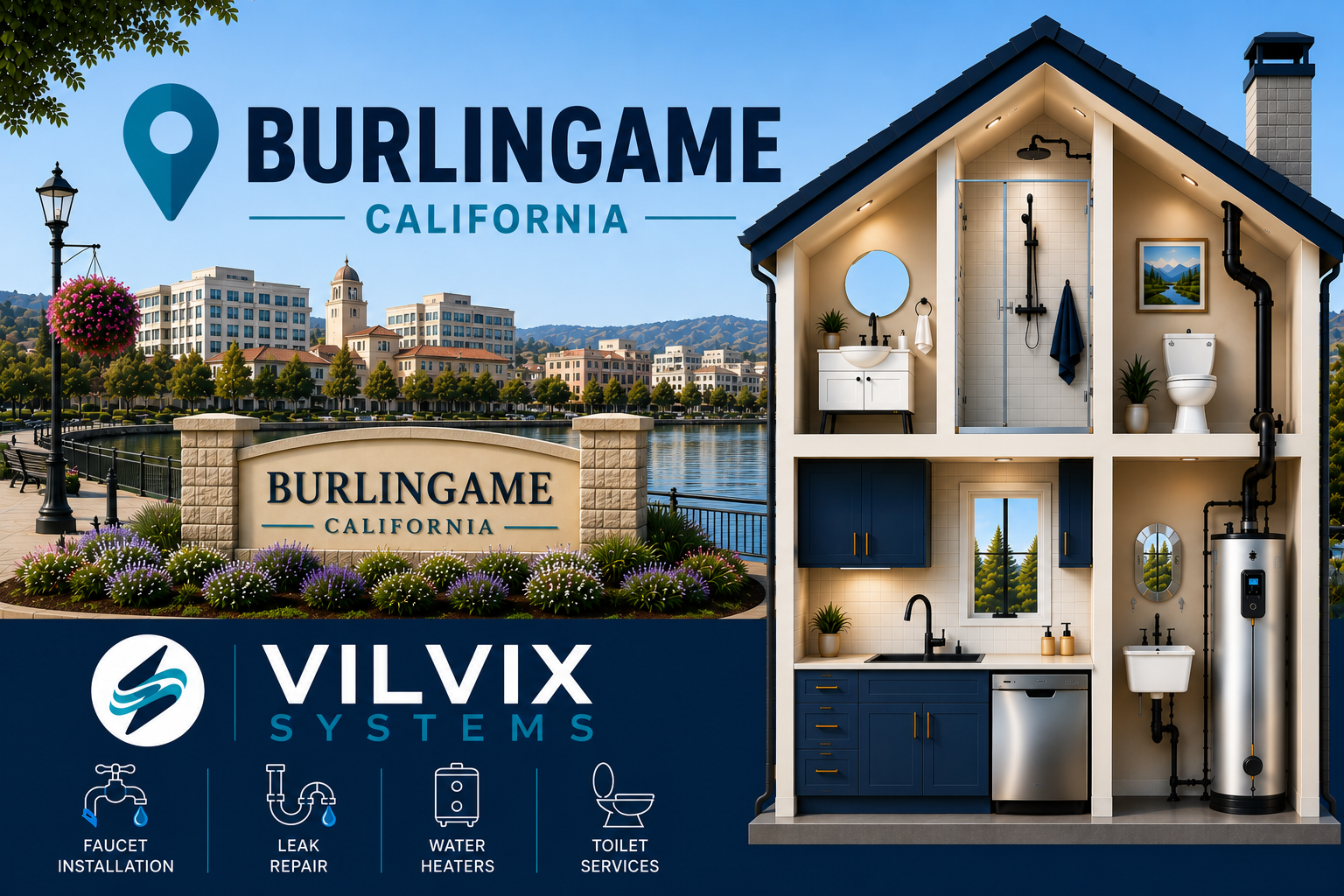 Plumbing Services in Burlingame, CA by VILVIX Systems