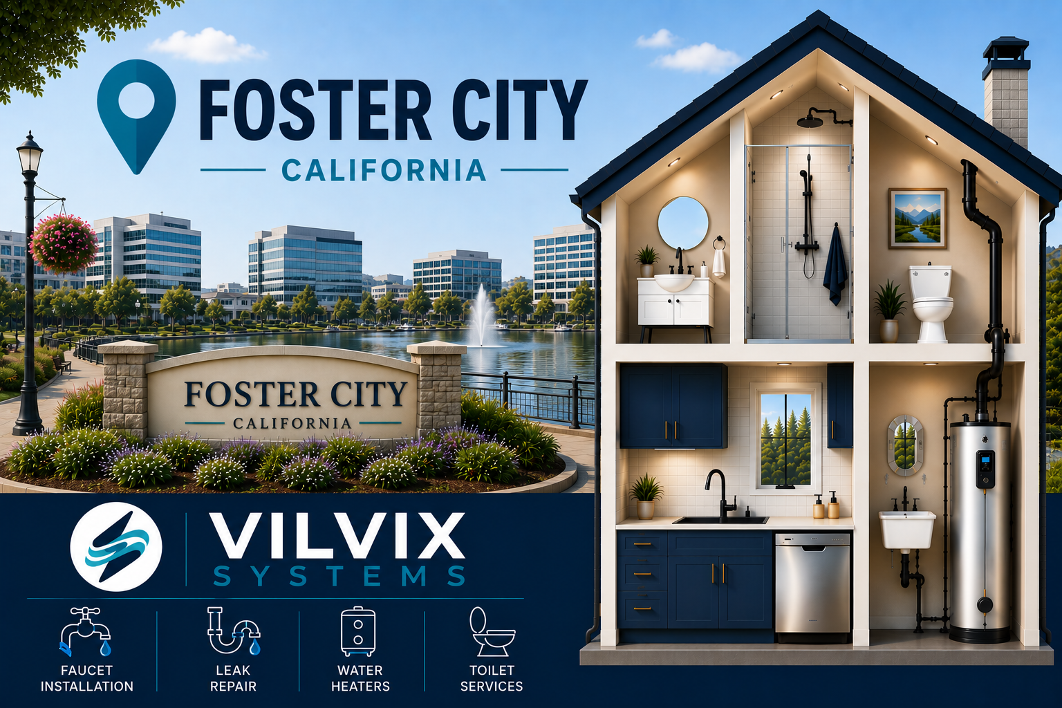 Plumbing Services in Foster City, CA by VILVIX Systems