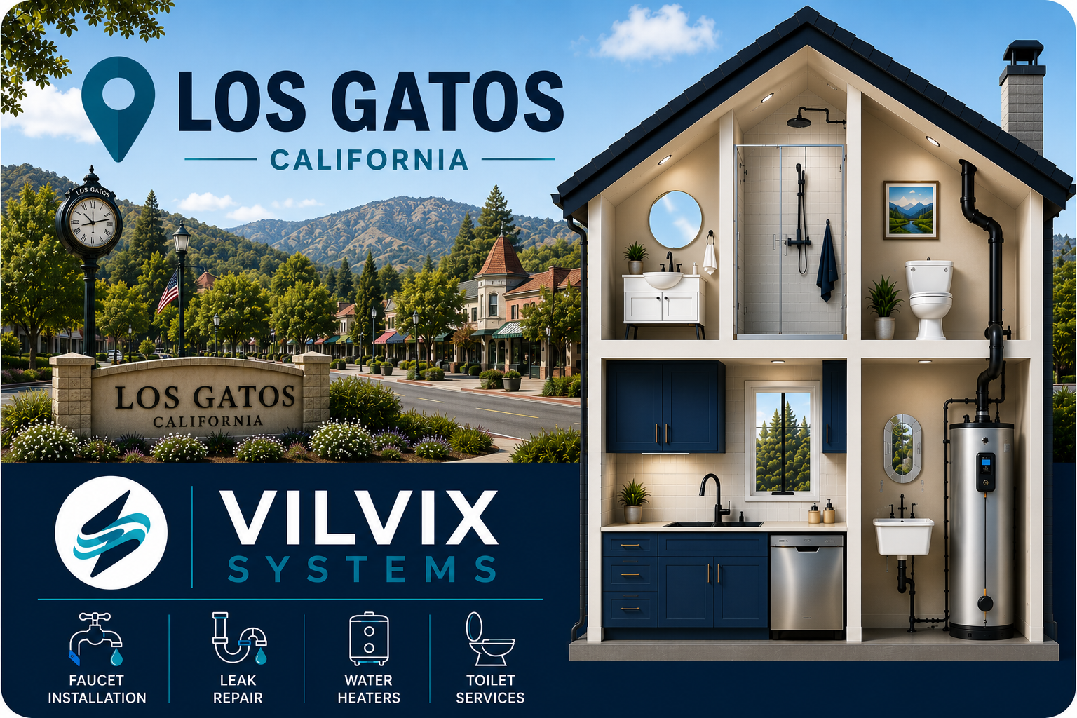Plumbing Services in Los Gatos, CA by VILVIX Systems