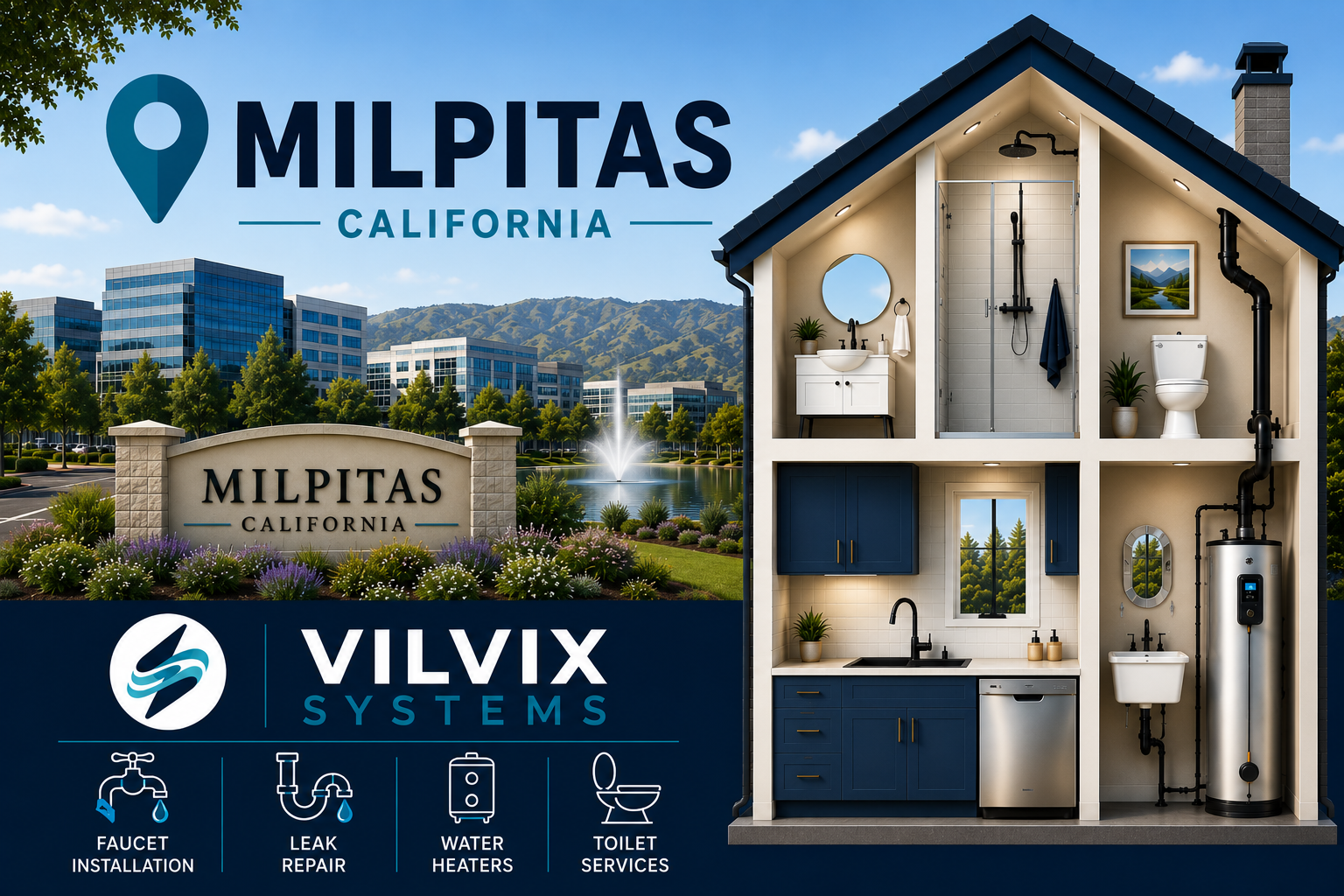 Plumbing Services in Milpitas, CA by VILVIX Systems