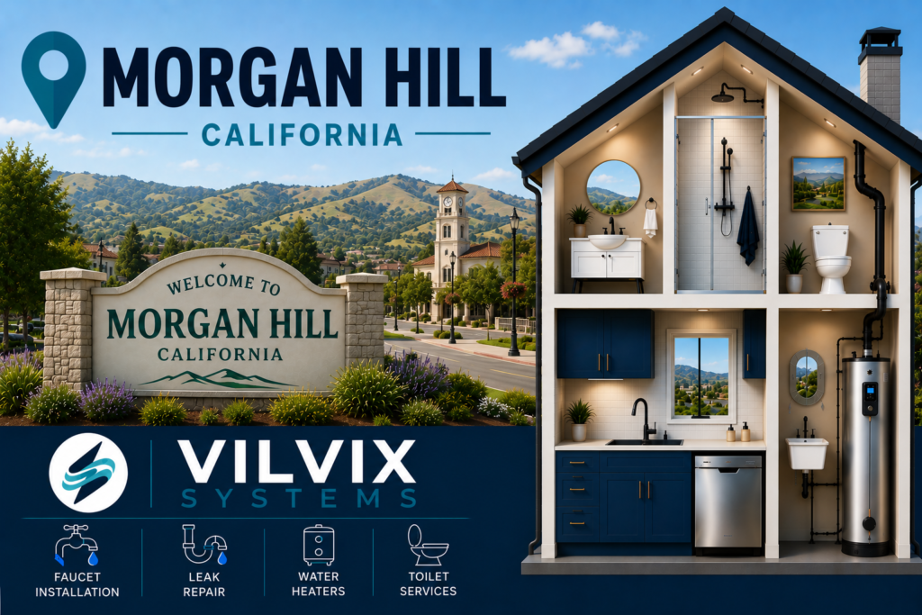 Plumbing services in Morgan Hill, CA – VILVIX Systems city service area