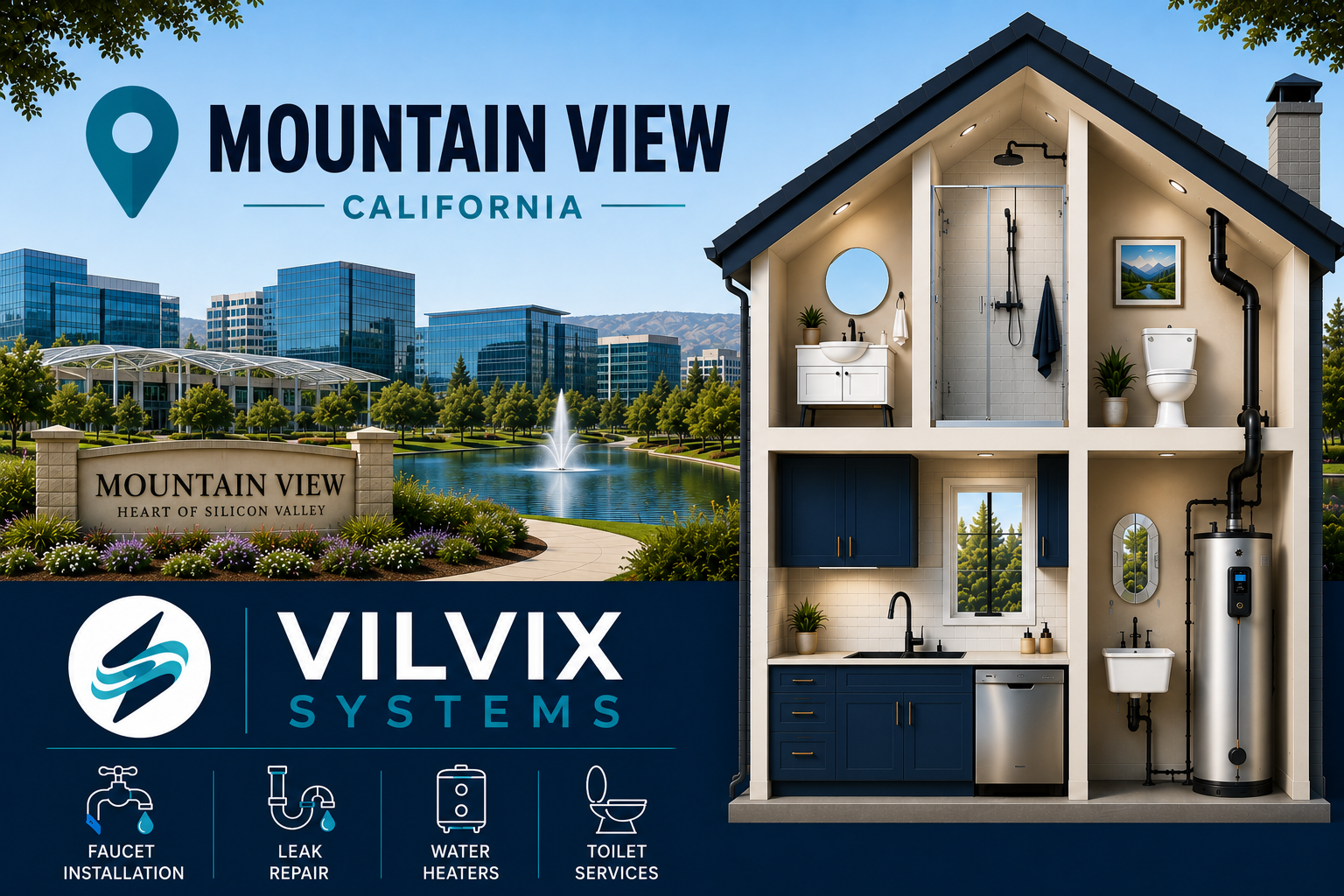 Plumbing Services in Mountain View, CA by VILVIX Systems
