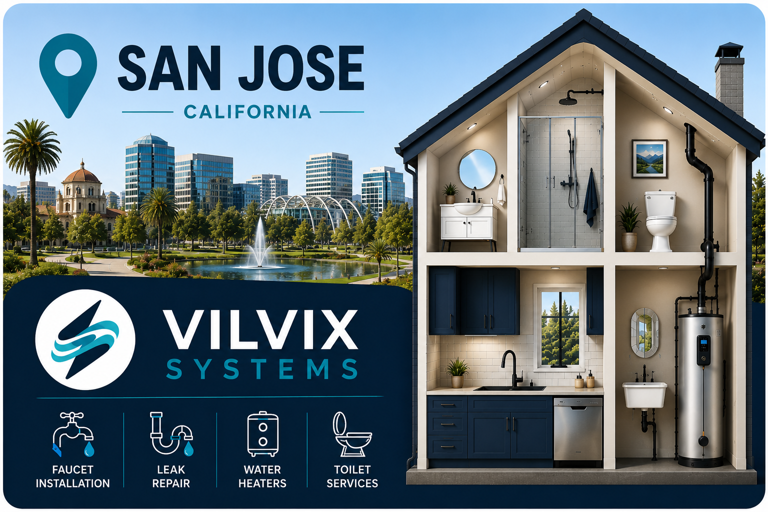 Plumbing Services in San Jose, CA by VILVIX Systems