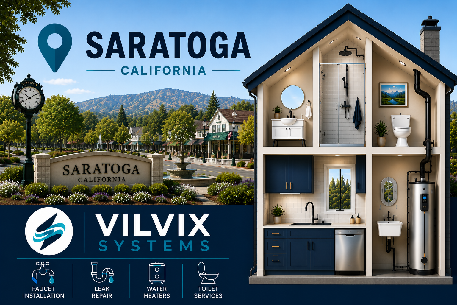 Plumbing Services in Saratoga, CA by VILVIX Systems