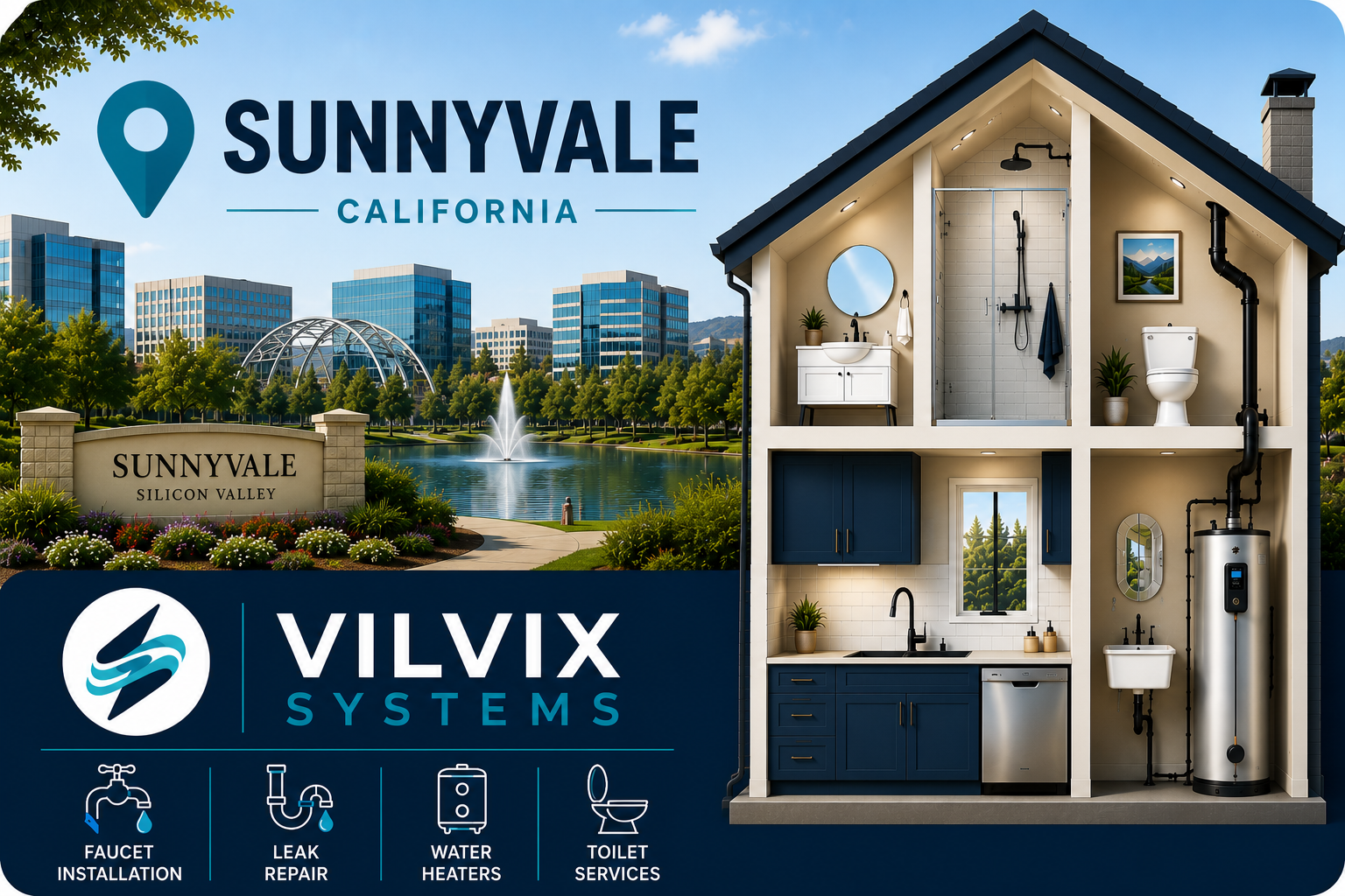 Plumbing Services in Sunnyvale, CA by VILVIX Systems