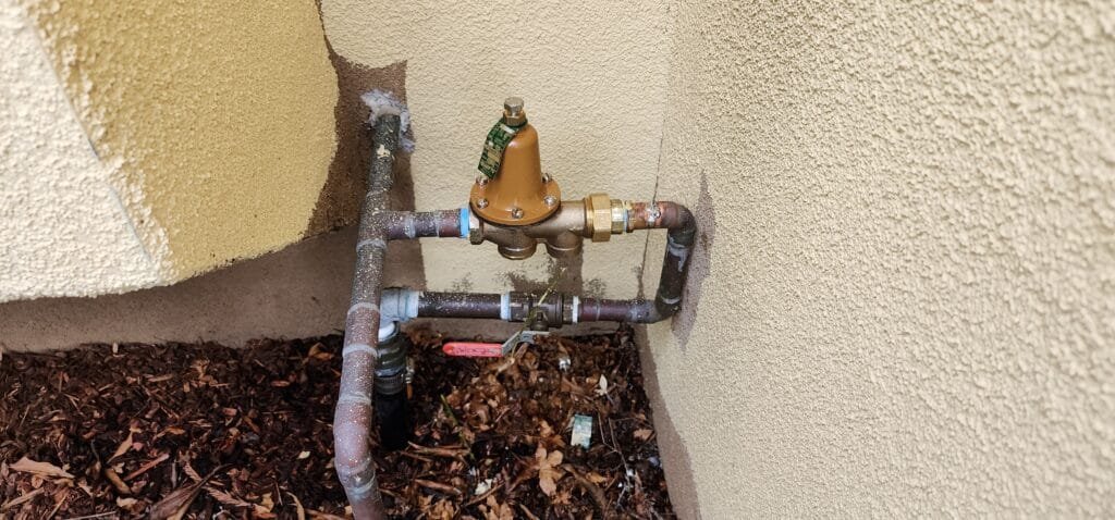 Outdoor PRV replacement on residential water line