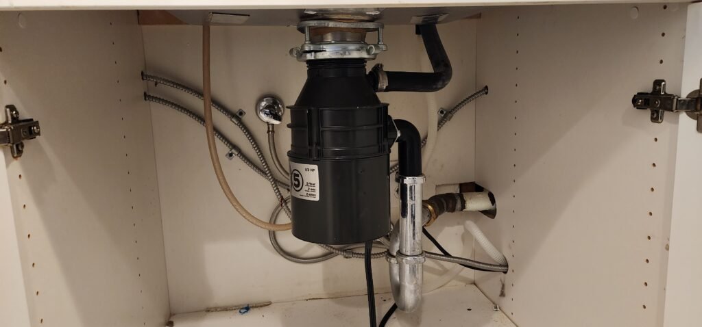 Garbage disposal installation with dishwasher drain connection